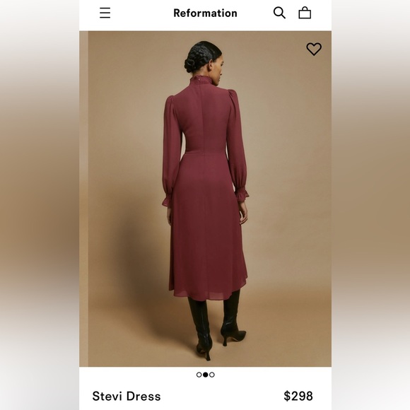 Reformation Stevi dress in Plum - Picture 3 of 8